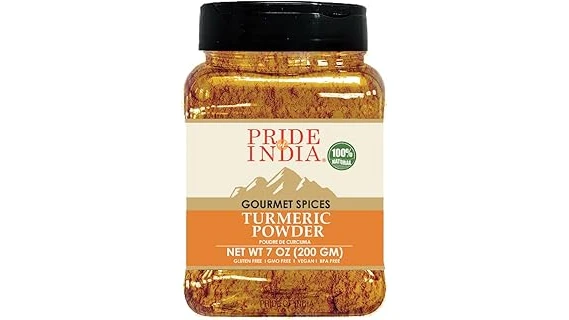 The image shows a small pile of vibrant yellow spice, the most expensive yellow spice.
