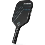 The image shows a collection of high-end pickleball paddles, hinting at an exploration of whether expensive ones are worth it.