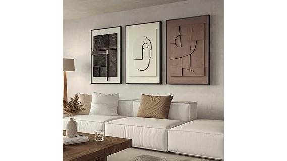 This image shows a prestigious art gallery display featuring a selection of incredibly valuable artworks for sale.