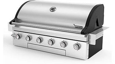The image shows a luxurious, large outdoor barbecue grill, a contender for the most expensive BBQ grill.