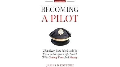 The image shows a pilot in a cockpit, illustrating the high cost of becoming a pilot.
