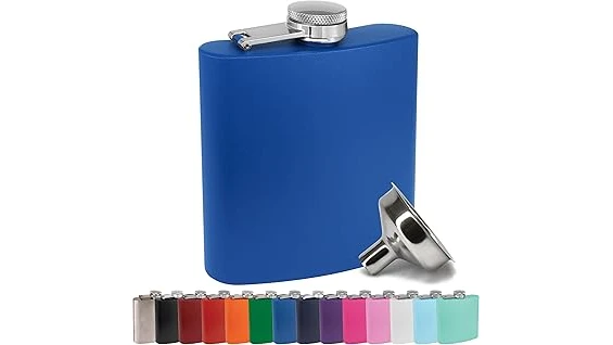 The image shows a collection of luxurious, vibrantly blue liquor bottles, likely from the top ten list.
