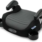 The image shows several high-end child booster seats, part of a guide to the most expensive options.