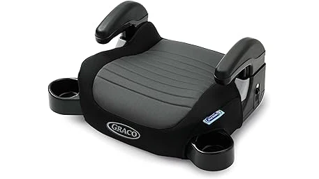 The image shows several high-end child booster seats, part of a guide to the most expensive options.