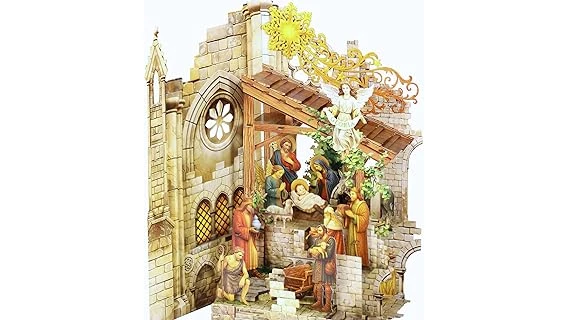 This image shows a festive, ornate Christmas card with intricate gold detailing, highlighting luxury festive greetings.