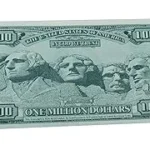 The image shows a selection of rare and valuable dollar bills, likely from a top ten list.