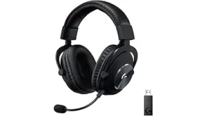 This image shows a sleek, high-end gaming headset, likely one of the most expensive available.