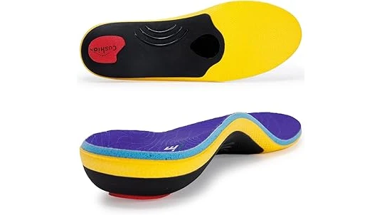 This image shows a stylish display of orthopedic arch supports, hinting at the Good Feet Store's most luxurious offerings.