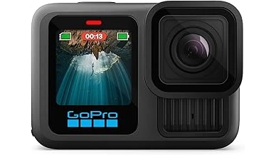 The image shows a sleek, professional action camera, representative of expensive models on a top 10 list.