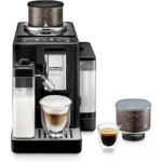 The image shows a sleek, professional home espresso machine, a top contender for the most expensive models.