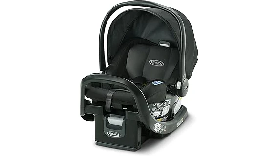 The image shows a luxurious, high-end infant car seat, representing the top 10 most expensive models.