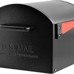 The image shows an ornate, gilded mailbox, a likely contender for the most expensive mailboxes.