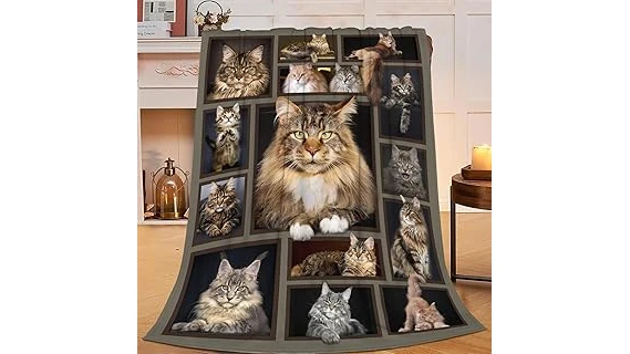 The image shows a majestic Maine Coon cat, a likely contender for the top 10 most expensive breeds.