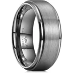 The image shows a selection of luxurious men's wedding rings, highlighting expensive designs from the top ten.