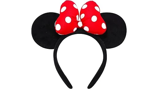 The image shows a pair of jeweled mouse ear headbands, possibly from a collection of expensive Disney accessories.
