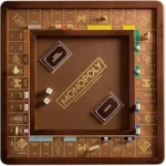 The image shows a luxurious Monopoly game board featuring iconic properties from the expensive end of the game.