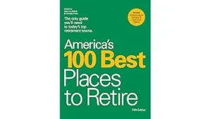The image shows a stunning coastal view with luxurious homes, hinting at expensive places to retire.