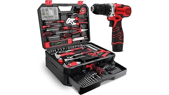 This image shows a collection of high-end, expensive power tools from the Top 10 list.