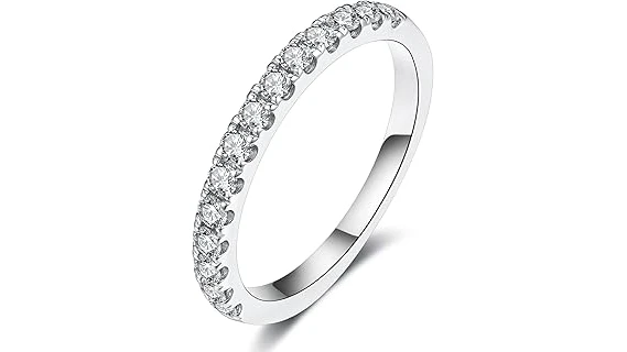 The image shows a dazzling diamond engagement ring, perfect for a feature on top wedding rings.