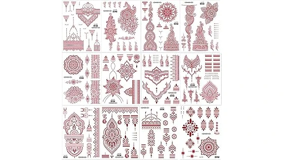 The image shows a vibrant, detailed red tattoo design, part of the Top 10 Most Expensive Red Tattoos More feature.