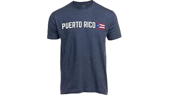 The image shows a cargo ship at a port, symbolizing expensive shipping to Puerto Rico.