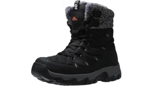 This image shows luxurious, designer snow boots perfect for cold weather adventures.