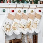 The image shows a luxurious, jewel-encrusted stocking, hinting at the top 10 most expensive holiday stockings.