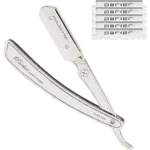 The image shows a gleaming, ornate straight razor, a highlight from the top 10 most expensive.
