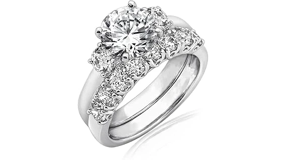 This image shows a dazzling, large diamond ring, a highlight from the Top 10 Most Expensive Super Wedding Rings.