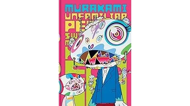 This image shows a vibrant Takashi Murakami artwork, likely one of the most expensive pieces from his collection.