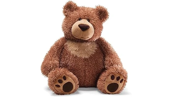 The image shows a luxurious teddy bear, a perfect example from top expensive brands.