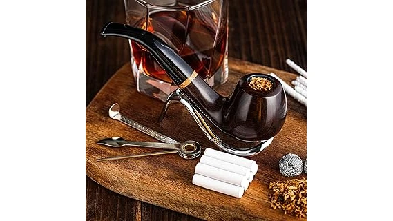 The image shows a meticulously crafted tobacco pipe, possibly among the top 10 most expensive.