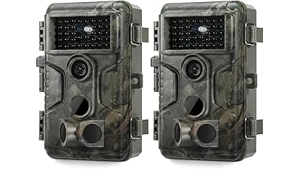 The image shows a selection of premium trail cameras, representing the top contenders for most expensive models.