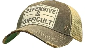 The image shows a curated collection of stylish trucker hats, highlighting top expensive options.