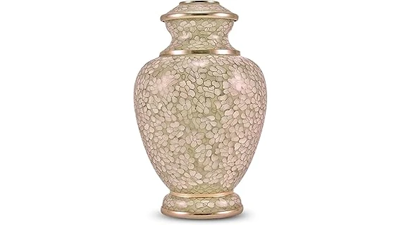 The image shows an ornate, handcrafted urn, likely featured in a list of the top 10 most expensive urns.