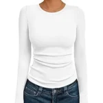 This image shows a luxurious white dress shirt, highlighting its premium fabric and craftsmanship for a top 10 list.