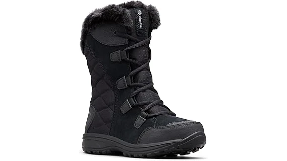 The image shows a pair of stylish, expensive winter boots suitable for a top 10 list.