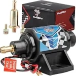 The image shows a chrome fuel pump assembly, a luxurious item for any vehicle.