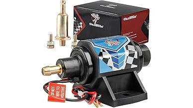 The image shows a chrome fuel pump assembly, a luxurious item for any vehicle.