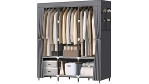 The image shows a luxurious, custom closet interior from a top expensive factory.